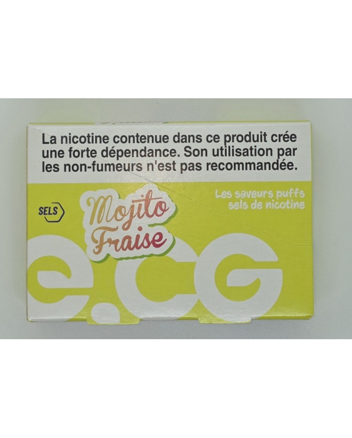 E-liquide ECG sel de Nicotine Mojito fraise